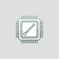 Stylized Computer Chip Technology Symbol Royalty Free Stock Photo