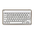 Stylized Computer Keyboard Illustration Flat Design Keypad Keys Letters Input Device Gadget Peripheral Royalty Free Stock Photo
