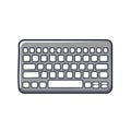 Stylized Computer Keyboard Illustration in Grey Colors for Design Elements Royalty Free Stock Photo