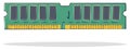 Stylized Computer RAM Stick Isolated on White, Memory Module Illustration Royalty Free Stock Photo