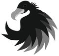 Stylized condor in black