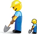 Stylized construction worker