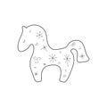 Stylized cute hors. Outline style. Vector illustration for dÃÂ©cor, greeting cards, posters, prints for clothes, emblems