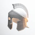 Stylized 3D Model of a Spartan Helmet Royalty Free Stock Photo
