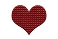 Stylized 3D Red Heart on White Background