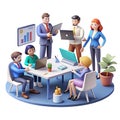 A diverse team of business professionals collaborates during a productive meeting Royalty Free Stock Photo