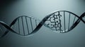 Stylized 3 D rendering of a D N A double helix with a damaged section molecule genetics Royalty Free Stock Photo