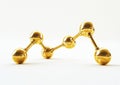 Golden Molecular Structure Luxury Success Finance Connection Growth AI generated.