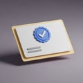 3D Verified Document with Blue Check Mark Icon certificate Royalty Free Stock Photo