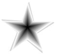 Nice illustration of a 3d look Black star on white background. Royalty Free Stock Photo