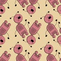 stylized dancing robots - graphics. Machine Revolt, Artificial Intelligence, Automation. robotization. Design elements