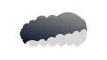 Stylized Dark Cloud Icon with Gradient and Soft Undulating Edges, vector design Generative AI Royalty Free Stock Photo