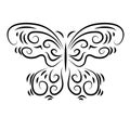 Stylized decorative beautiful ornamental butterfly