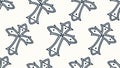 Stylized Decorative Crosses Seamless Pattern Vector, Faith-Inspired Design, vector design Generative AI Royalty Free Stock Photo