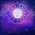 Stylized decorative image of the sun.