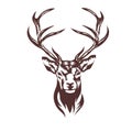 Stylized deer head vector illustration Royalty Free Stock Photo