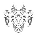 Stylized demon head