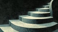 A stylized depiction of ascending stairs, emphasizing light and shadow Royalty Free Stock Photo