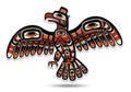 Stylized depiction of a thunderbird, a significant figure in Indigenous Royalty Free Stock Photo