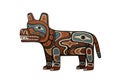 Stylized depiction of a wolf in the form of Indigenous Pacific Royalty Free Stock Photo