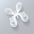 Stylized design element. Abstract 3D Geometrical Design. Butterfly.