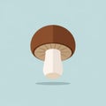 Stylized digital illustration of a mushroom against a light blue Royalty Free Stock Photo