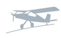 Stylized drawing of a light airplane. Royalty Free Stock Photo