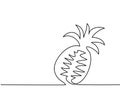 Stylized drawing of pineapple Royalty Free Stock Photo