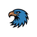 Stylized eagle head logo with a bold, angular design Royalty Free Stock Photo