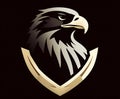 Stylized eagle head logo featuring sharp lines and gradient shading in black, gray,