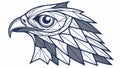 Stylized Eagle Head, Strength and Vision, vector design Generative AI Royalty Free Stock Photo