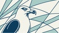 Stylized Eagle Head, Symbolizing Vision, Strength, and Freedom, vector design Generative AI Royalty Free Stock Photo