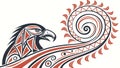 Stylized eagle head with tribal patterns, powerful and artistic motif, vector design Generative AI Royalty Free Stock Photo
