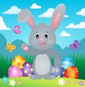 Stylized Easter bunny theme image 1 Royalty Free Stock Photo