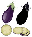 Stylized eggplant