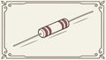 Stylized Electronic Resistor Vector, Essential Circuit Component, vector design Generative AI Royalty Free Stock Photo