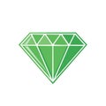 Stylized Emerald Green Diamond Icon Vector Illustration for Wealth and Value Concepts Royalty Free Stock Photo