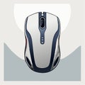 Stylized Ergonomic Computer Mouse Vector Art Royalty Free Stock Photo