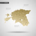 Stylized Estonia map vector illustration.