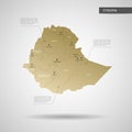 Stylized Ethiopia map vector illustration.