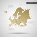 Stylized Europe map vector illustration. Royalty Free Stock Photo