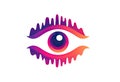 Vibrant Abstract Eye Logo with Gradient Colors Royalty Free Stock Photo