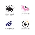 Stylized Eye logo vector symbol illustration element design Royalty Free Stock Photo