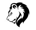 Stylized face of lion isolated