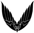 stylized falcon swooping down silhouette