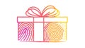 Stylized Fingerprint Gift, Unique Identity Present, vector design Generative AI Royalty Free Stock Photo