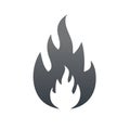 Stylized Fire Flame Isolated Simple Graphic Fire Icon Black and White Fire Vector Illustration Royalty Free Stock Photo