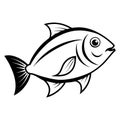 Stylized Fish Illustration for Sea-Themed Art Royalty Free Stock Photo