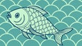 Stylized Fish with Scale Pattern, Aquatic Design, vector design Generative AI Royalty Free Stock Photo