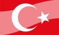 Stylized flag of Turkey. Istanbul.